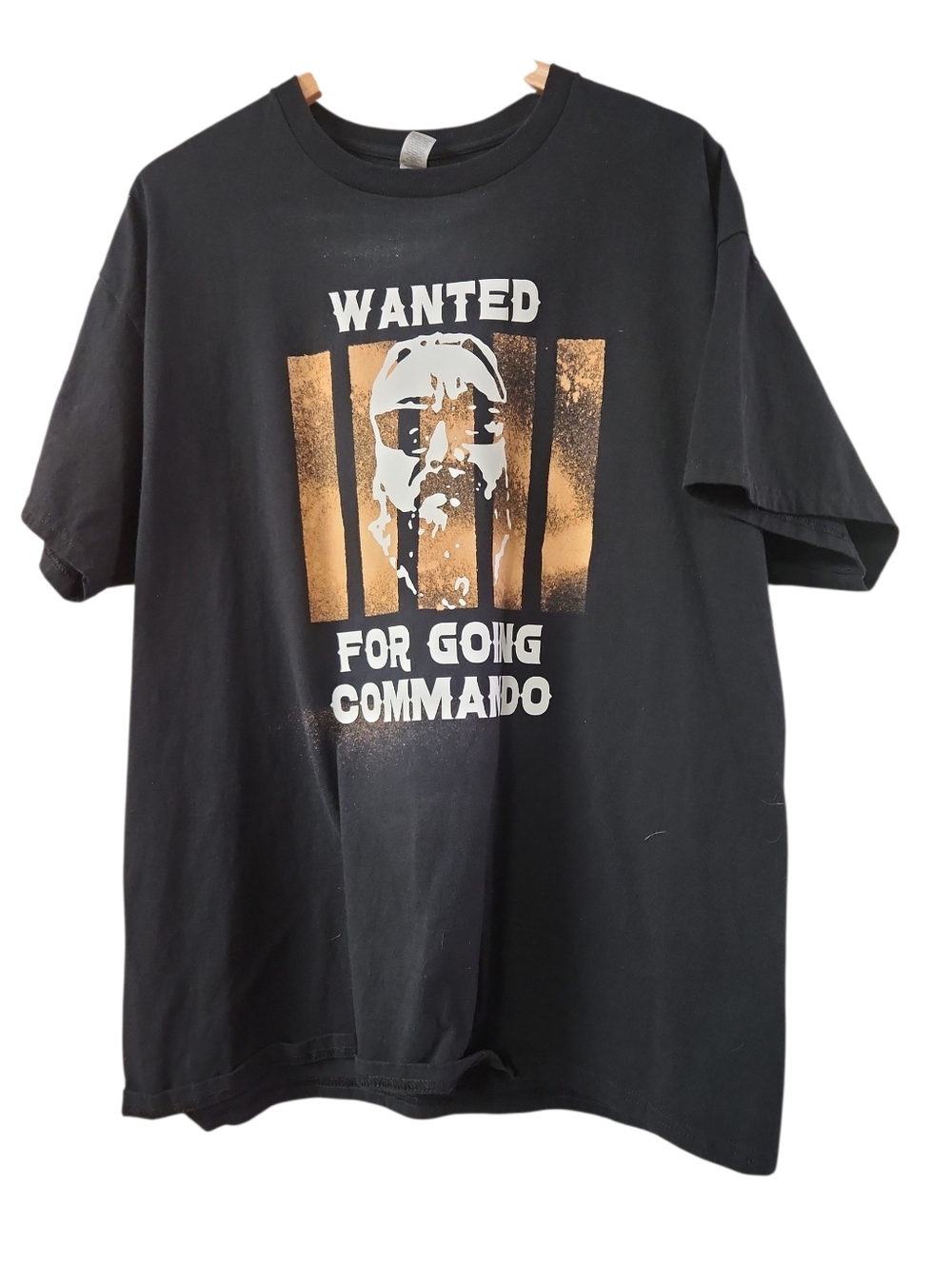 Funny Commando Short-Sleeve Graphic Tee Wanted While Going Commando XL